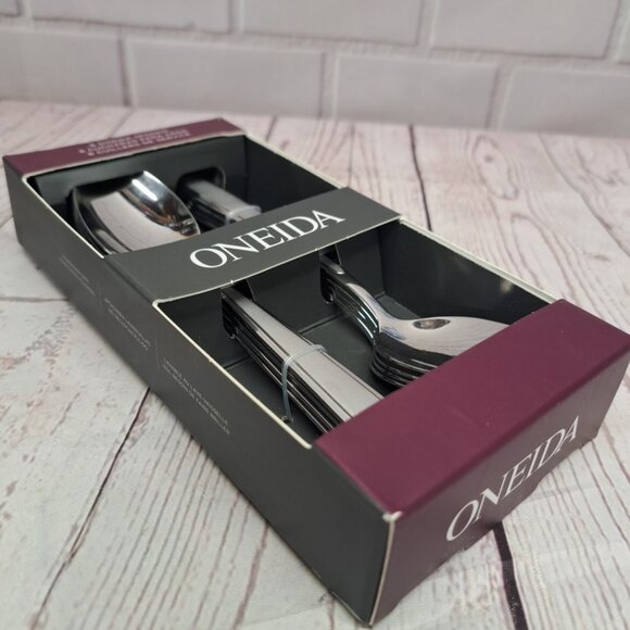 New Oneida Jordan 895451 Frosted Stainless Silverware 8 Dinner Spoons 7.5” - Picture 4 of 4